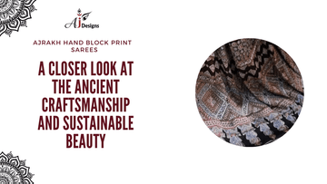 Ajrakh Hand Block Print Sarees - AektasAjDesigns