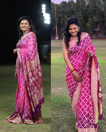 bandhani saree
