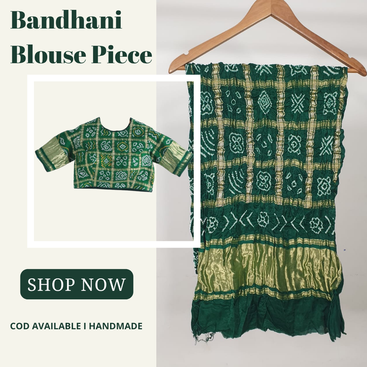 bandhani blouse piece