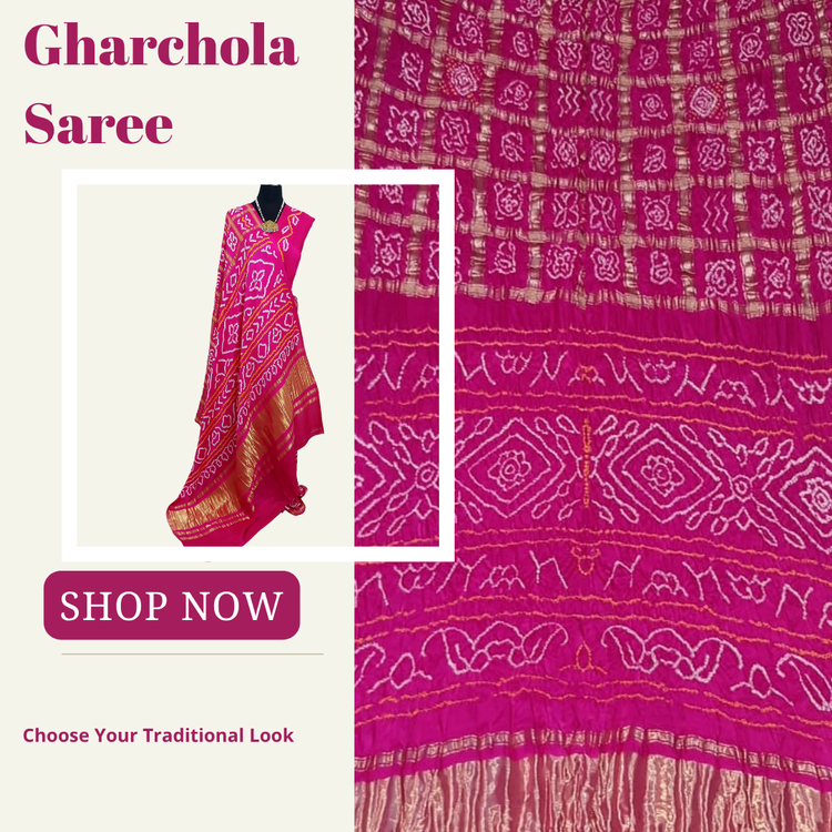 gharchola bandhani saree
