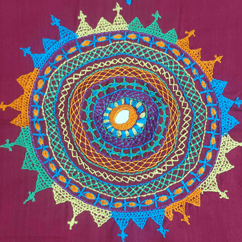 Lambani Handwork Blouse Piece – Handmade Bandhani Saree in Gajji/Modal Silk | Aj Designs