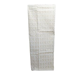 Offwhite Cotton Applique Dress Material – Handmade Bandhani Saree in Gajji/Modal Silk | Aj Designs