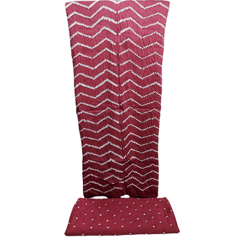 Rangbari Leheriya - Light Maroon Bandhani Dress Material – Handmade Bandhani Saree in Gajji/Modal Silk | Aj Designs