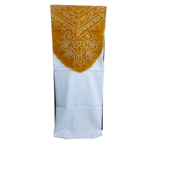 White Mustard - Bandhani Dress Material – Handmade Bandhani Saree in Gajji/Modal Silk | Aj Designs