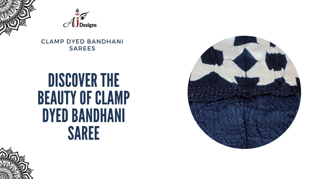 Clamp Dyed Bandhani Saree