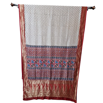Sahaj 08 - Dola Ajrakh Block Print Saree