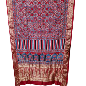 Sahaj 11 - Dola Ajrakh Block Print Saree