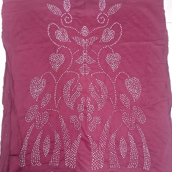 Maroon - Raidana Bandhani Dress Material