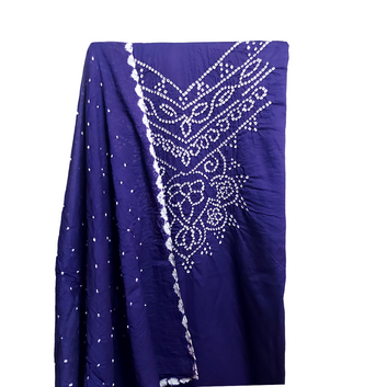 Purple - Bandhani Dress Material