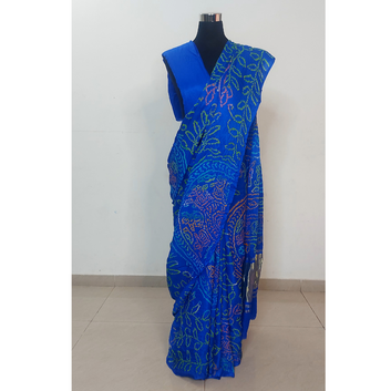 Bandhani Exclusive - Blue Rasmandal Saree