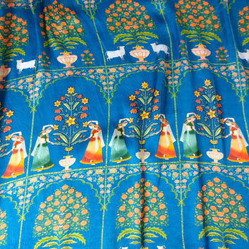 RAJSI - BLUE MODAL SILK PICHWAIL BANDHANI SAREE