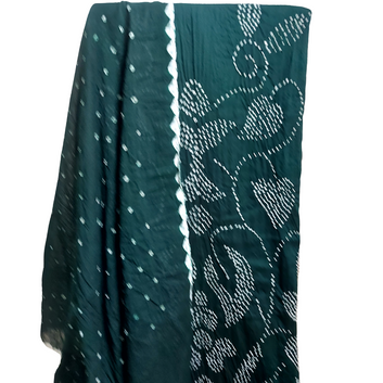 Green - Raidana Bandhani Dress Material