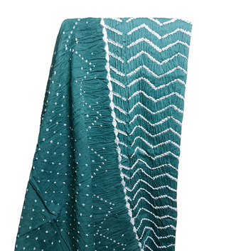 Rangbari Leheriya - Pista Bandhani Dress Material