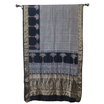Sahaj 15 - Dola Ajrakh Block Print Saree