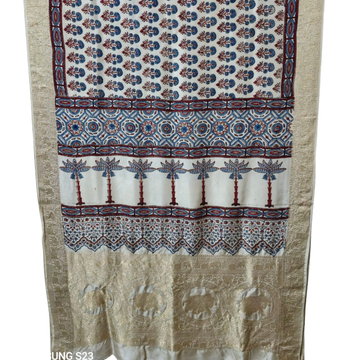 Sahaj 16 - Dola Ajrakh Block Print Saree