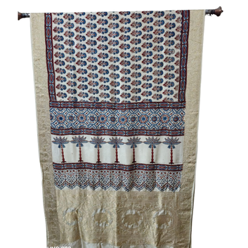 Sahaj 16 - Dola Ajrakh Block Print Saree