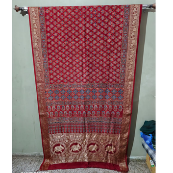 Sahaj 20 - Dola Ajrakh Block Print Saree