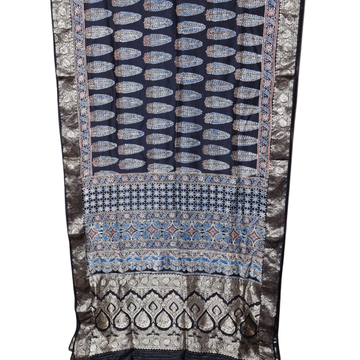 Sahaj 23 - Dola Ajrakh Block Print Saree