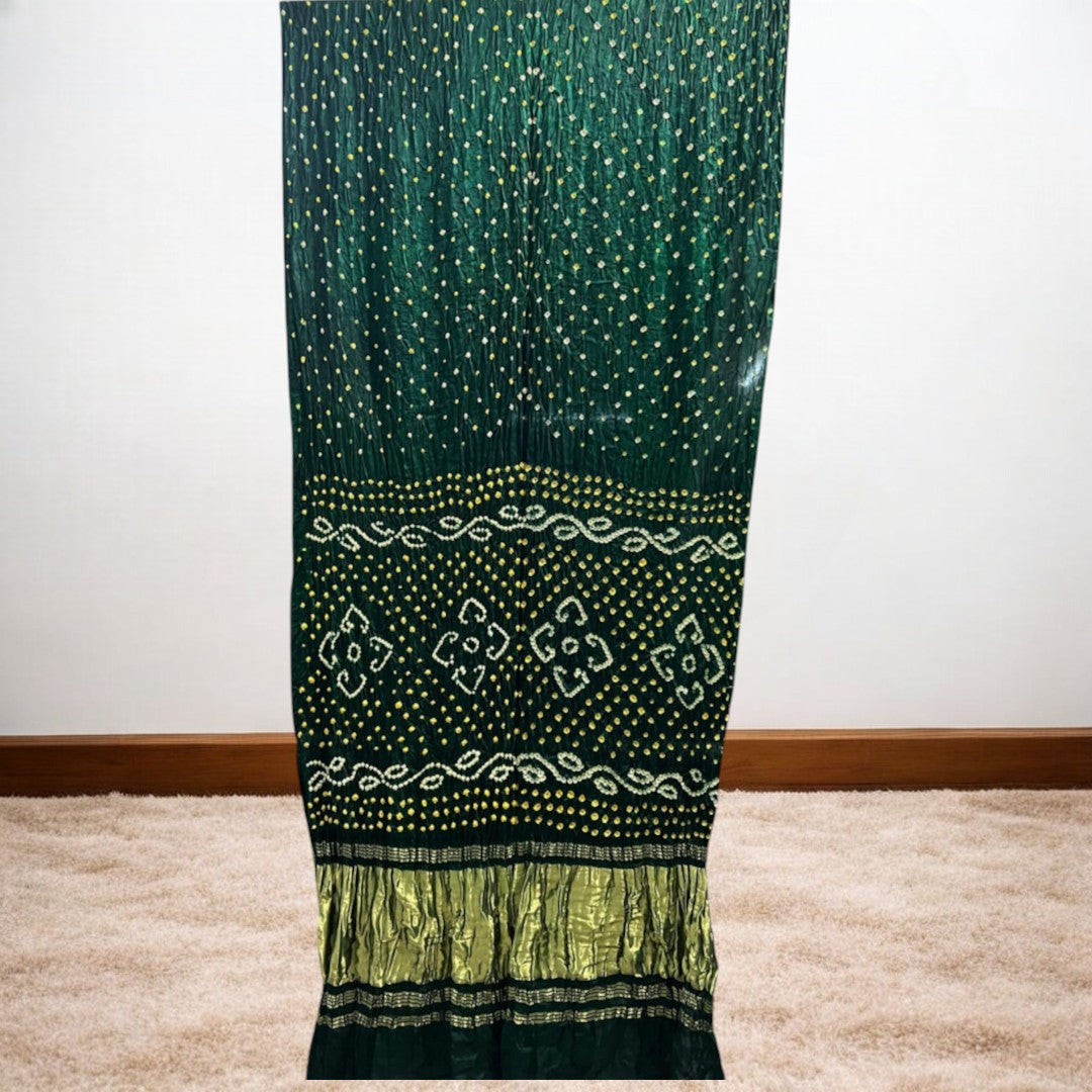 Mohini - Green Bandhani Saree