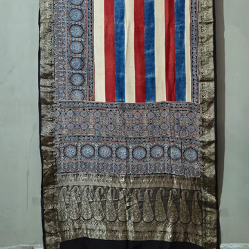 Sahaj 26 - Dola Ajrakh Block Print Saree
