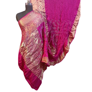 Virasat - Pure Silk Kanjivaram Bandhani Saree