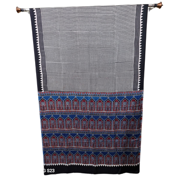 Neerja 03  - Modal Silk Hand Block Print Saree