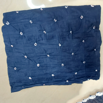 Rangbari - Navy Blue Colour Bandhani Dress Material