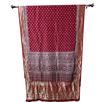 Sahaj 04 - Dola Ajrakh Block Print Saree