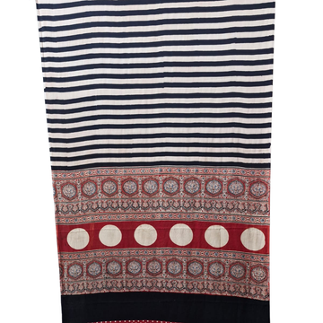 Neerja 05  - Modal Silk Hand Block Print Saree