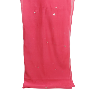 Gajari Colour Banarasi Bandhani Dress Material