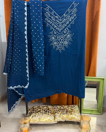 Navy Blue on a stand with a mirror 