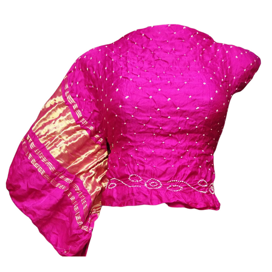 BANDHANI BLOUSE PIECE - PINK