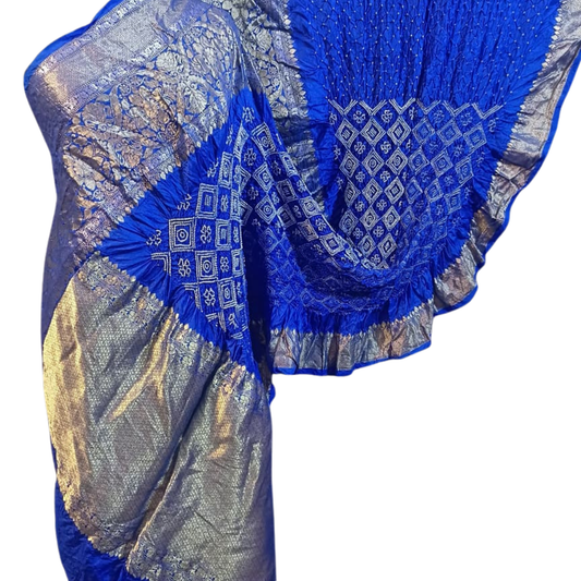 Pure silk kanjivaram bandhani saree