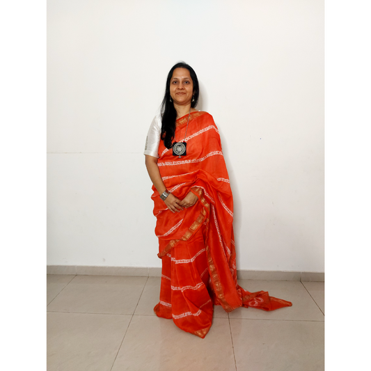 Chanderi Silk Shibori Saree