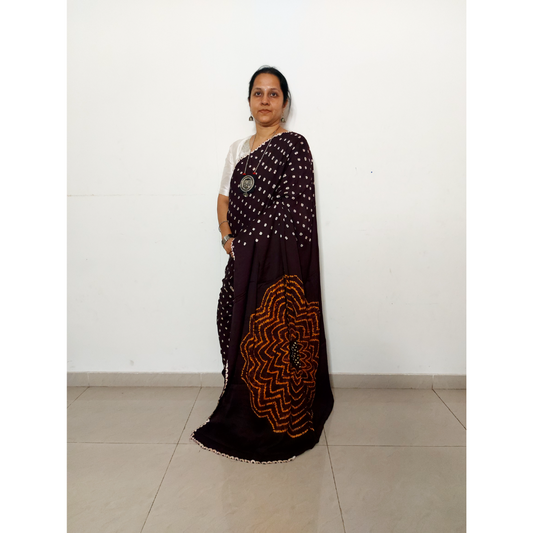 Coca Cola - Shibori Bandhani Saree