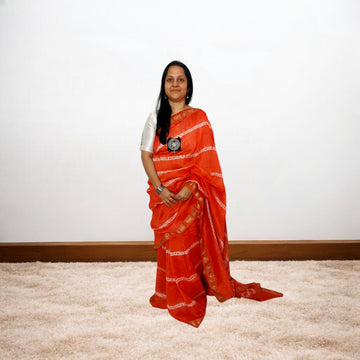 Chanderi Silk Shibori Saree