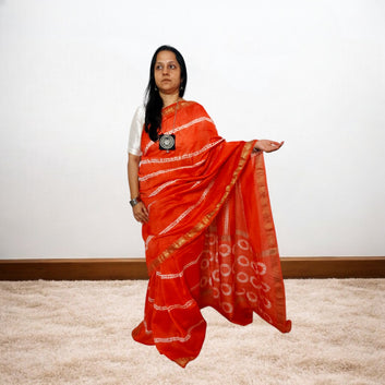 Chanderi Silk Shibori Saree