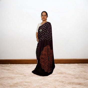 Coca Cola - Shibori Bandhani Saree