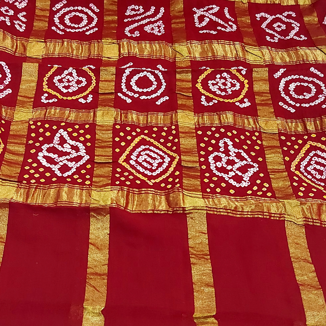 Maroon Premium Cotton Gharchola Fabric for Bottom
