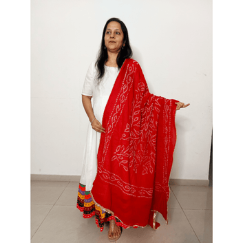 Cotton Bandhani Dupatta Ambadal Designs