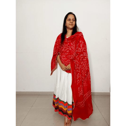 Cotton Bandhani Dupatta Ambadal Designs