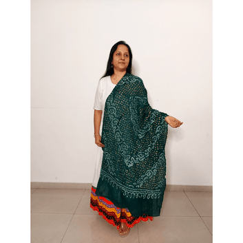 Cotton Bandhani Dupatta Vel Design
