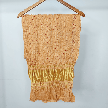 CREAM RED -  GAJJI SILK BANDHANI BLOUSE PIECE