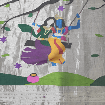 Grace Divine - Purple Paithani Bandhani Saree – Handmade Bandhani Saree in Gajji/Modal Silk | Aj Designs