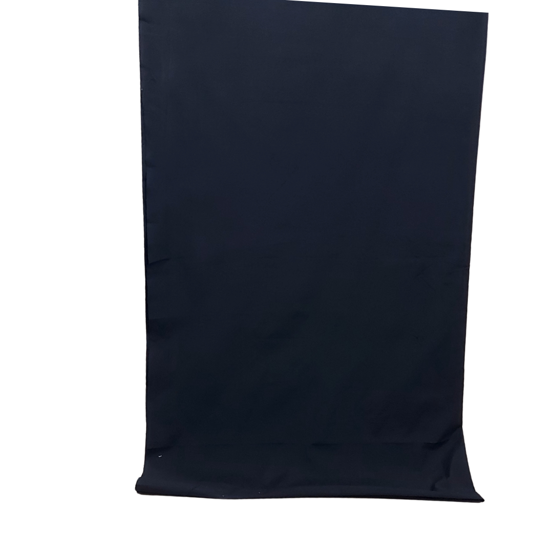 close up of plain black fabric