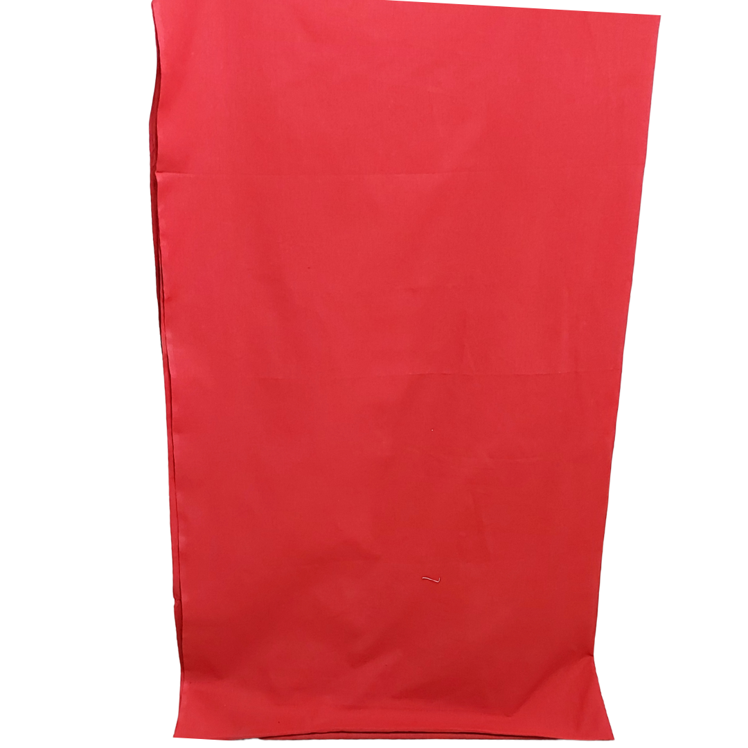Red fabric on a white background