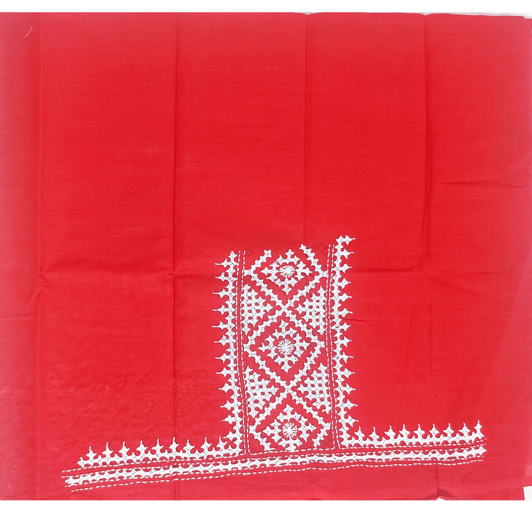 IkBandh - RED PURPLE IKKAT BANDHANI SAREE – Handmade Bandhani Saree in Gajji/Modal Silk | Aj Designs