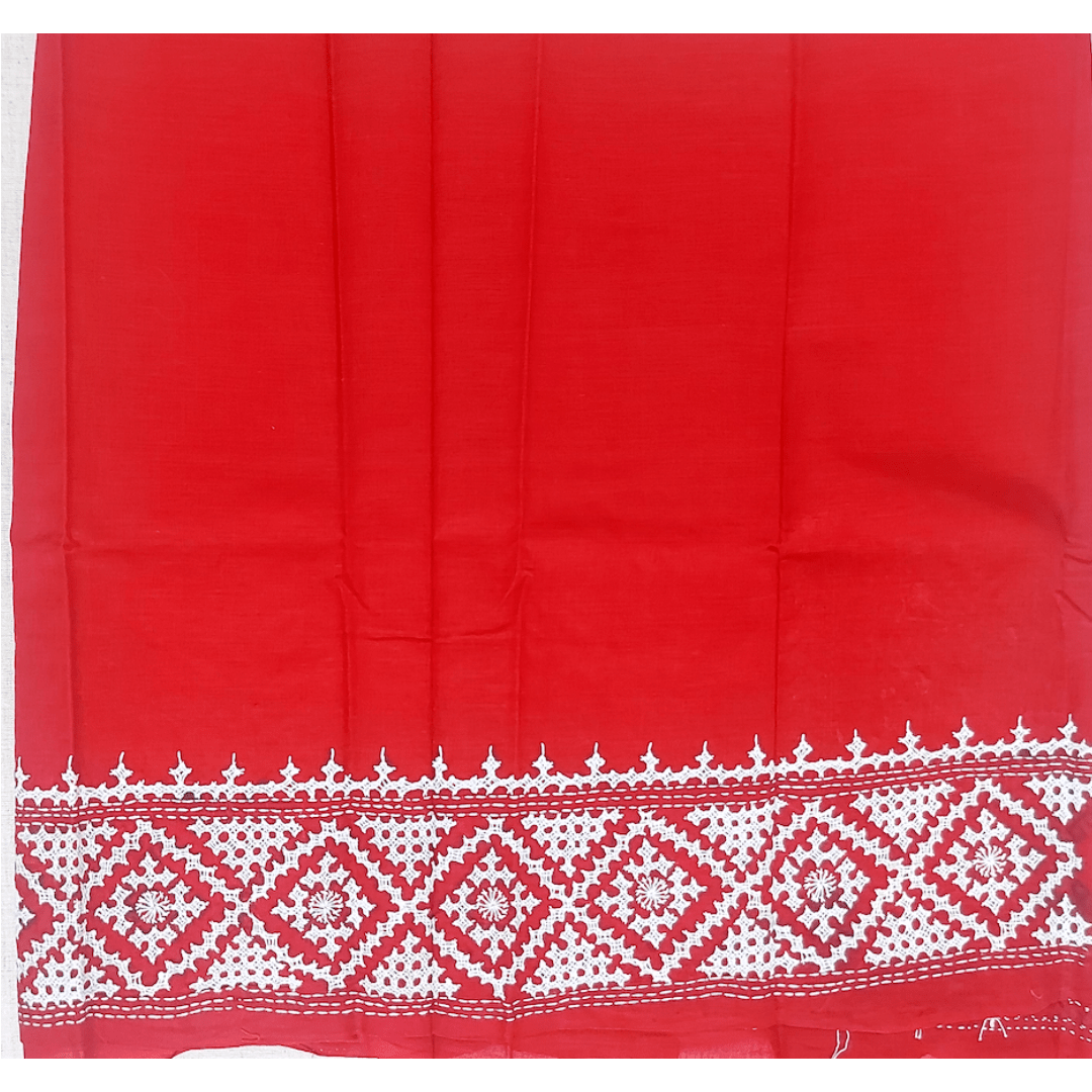 IkBandh - RED PURPLE IKKAT BANDHANI SAREE – Handmade Bandhani Saree in Gajji/Modal Silk | Aj Designs
