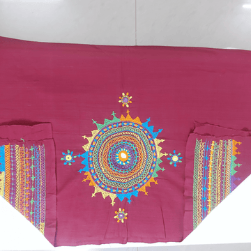Lambani Handwork Blouse Piece – Handmade Bandhani Saree in Gajji/Modal Silk | Aj Designs