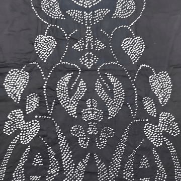 Black - Raidana Bandhani Dress Material – Handmade Bandhani Saree in Gajji/Modal Silk Bandhani Pattern